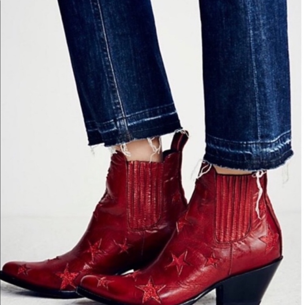 ISO free people reach for the stars circus boots red
